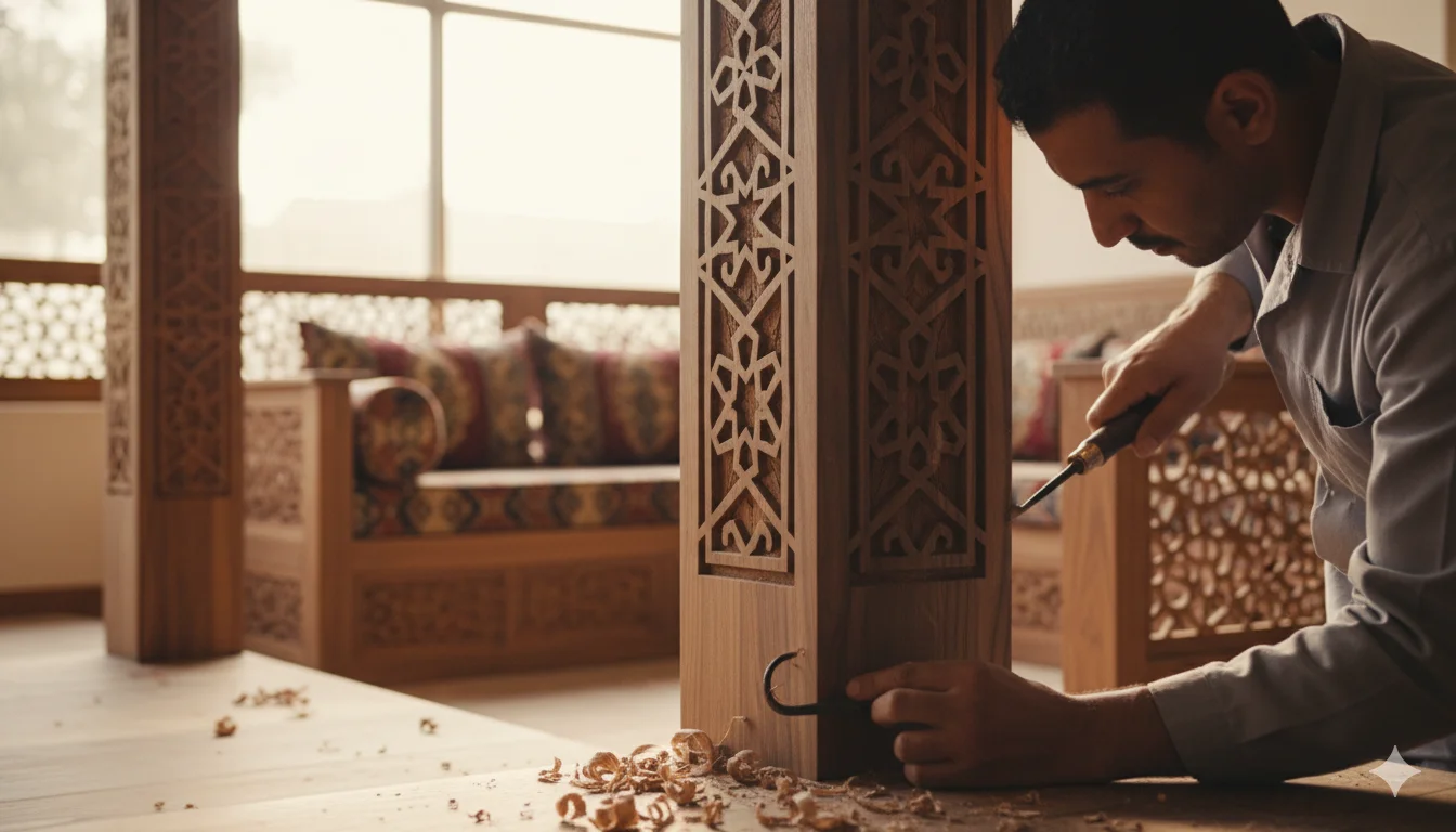 المجالس والبرجولات الخشبية